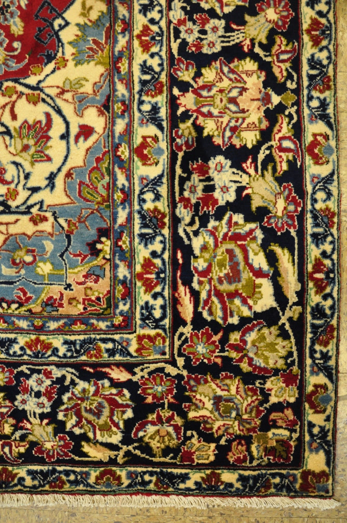 8.4 x 10.10 Persian Najaf Esfahan Wool Rug RED BLUE #PIX-28965