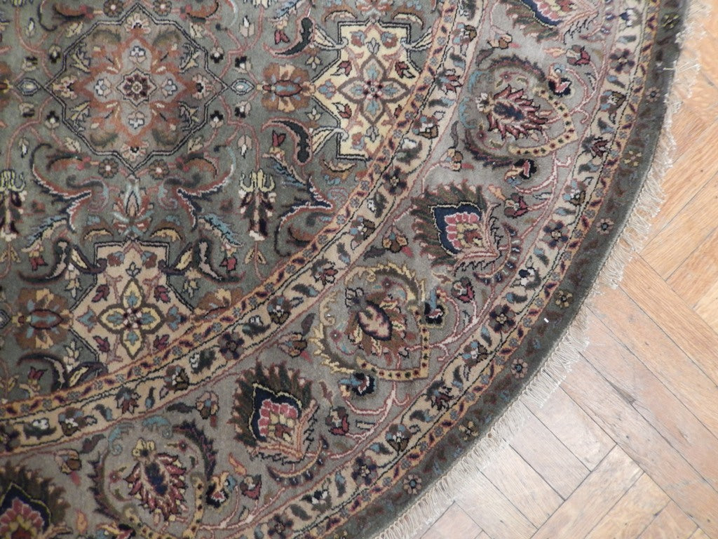 8 x 8 Feet Round Quality Handmade Jaipur Rug #PIX-22456