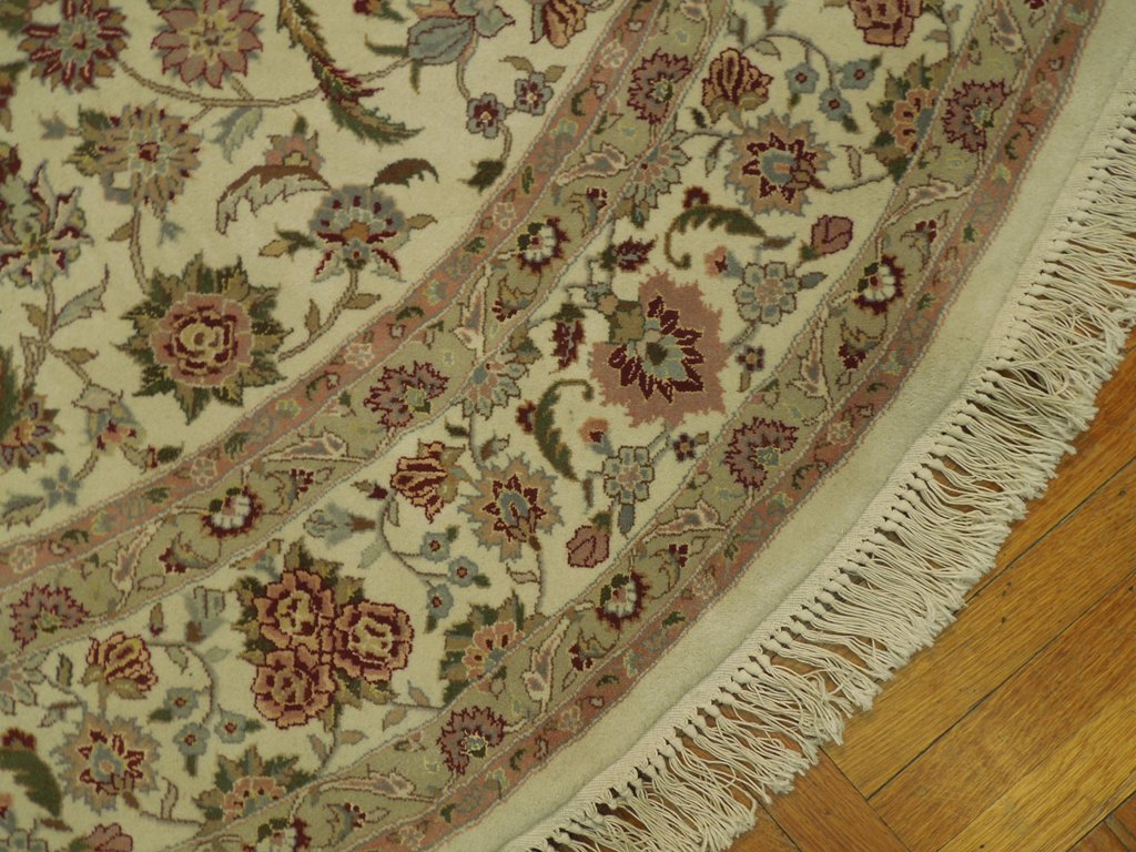 8 x 8 ROUND  High Quality Wool and Silk Rug #PIX-20880