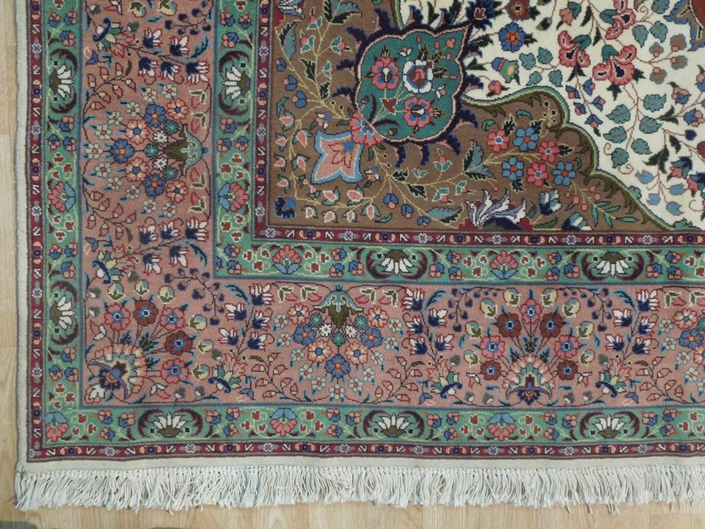 6.5 x 10 Iran Tabriz Rug Wool and Silk 400 Kpsi #PIX-18141