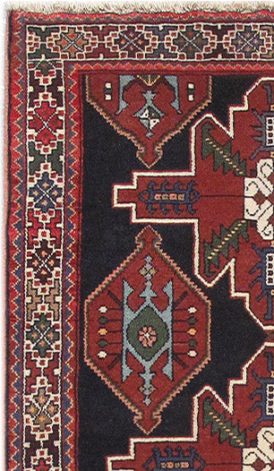 3.4 x 5.9 Persian Village Geometric Rug #PIX-82693