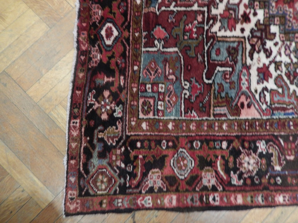 8 x 11.8 Persian Traditional Heriz Rug Iran Tribal Pre-Owned CLEARANCE SALE #PIX-23447B