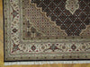 Load image into Gallery viewer, 5.8 x 7.9 Traditional Wool Silk Handmade Mahi Tabriz Rug Black #PIX-16797