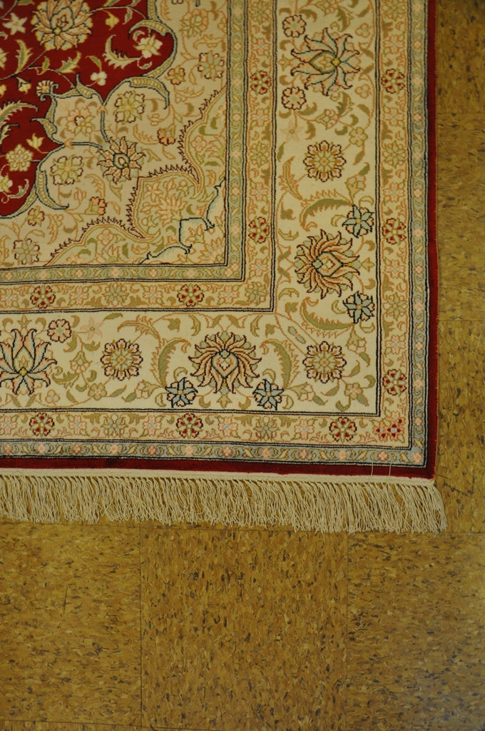 6 x 9 Handmade Persian Authentic Iran Floral Elegant Area Rug #PIX-27607