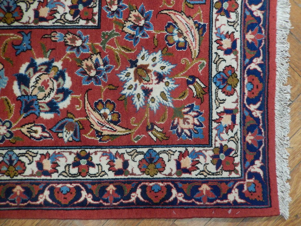 8.9 x 12.6 Fine Quality Genuine Persian Esfahan Wool Rug #PIX-21855