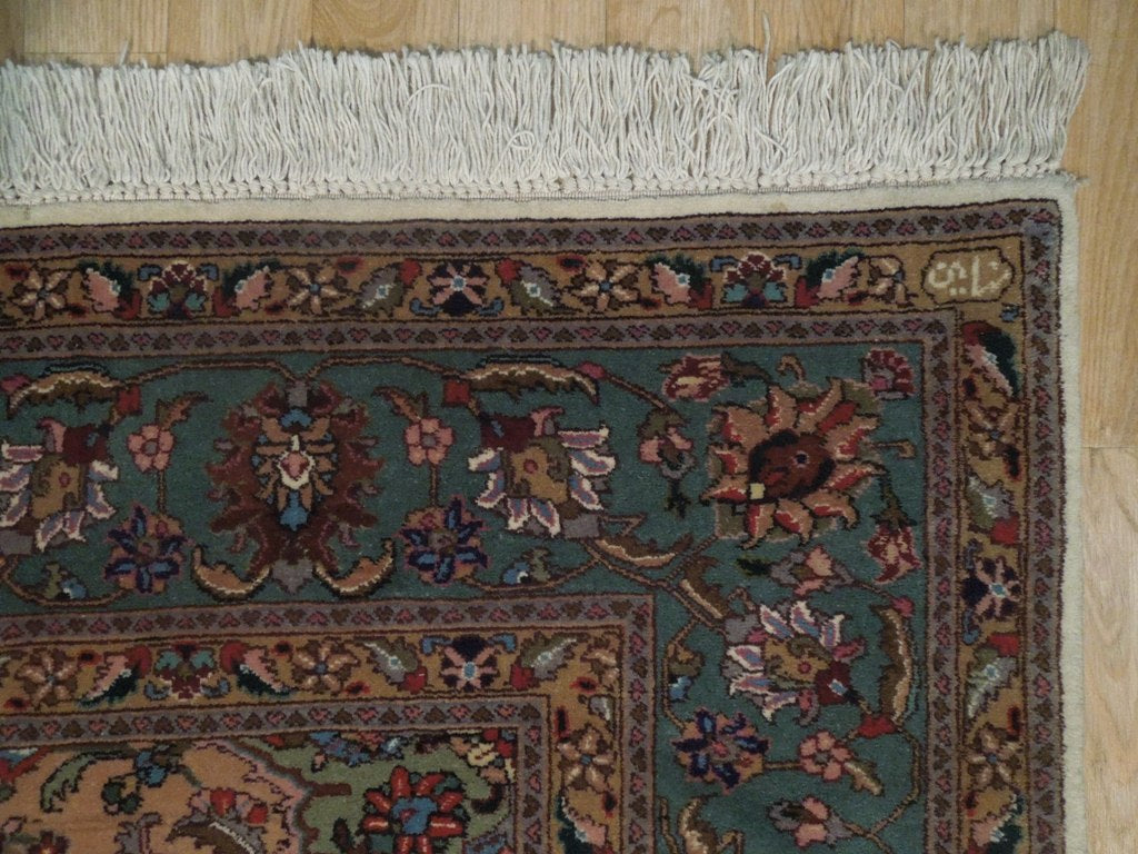 6.5 x 9 Fine Quality Persian Tabriz Rug Wool and Silk 400 Kpsi #PIX-18139