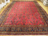 Load image into Gallery viewer, 12.9 x 21  Antique Authentic Persian Kashan Sarouk Rug 1930's Real Handmade Iran Mahagony #PIX-259