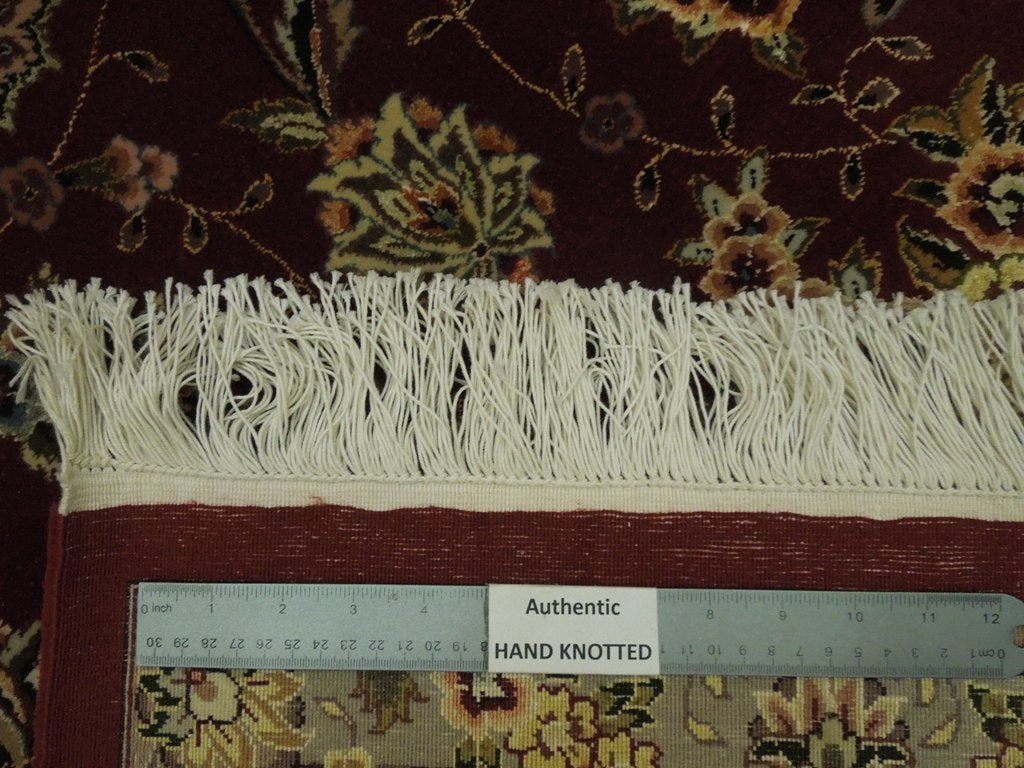 7.8 x 9.9 Wool and Silk Hand-Knotted Quality Rug #PIX-19919