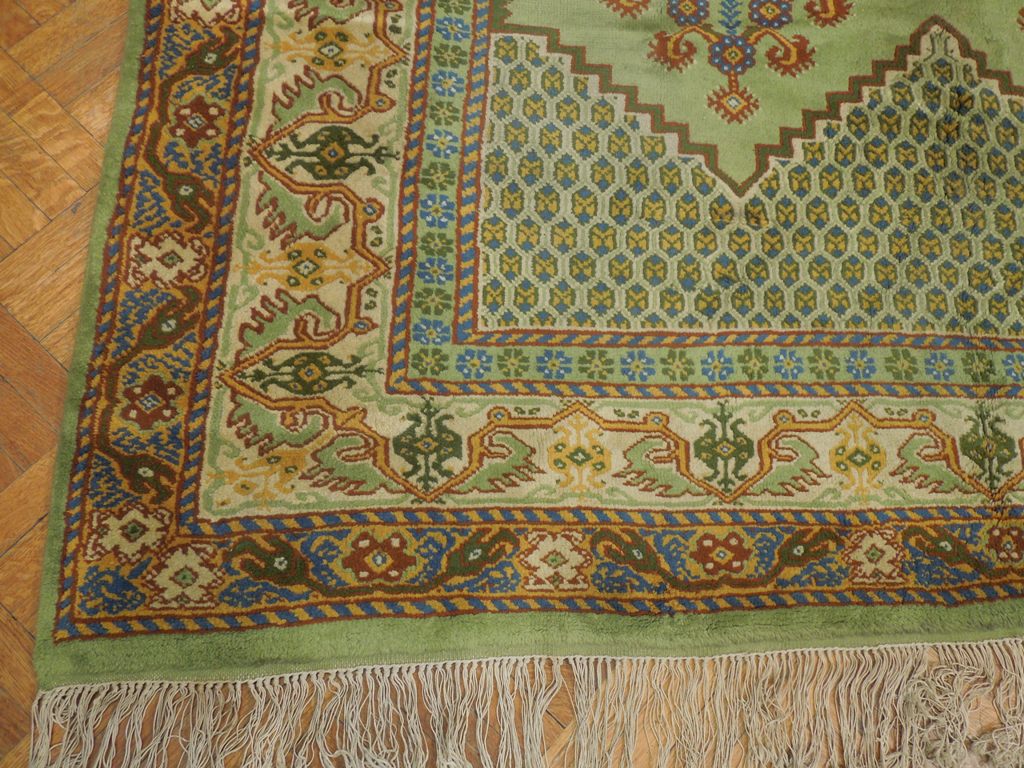 8.10 x 11 GREEN Turkish Oushak Rug #PIX-23684