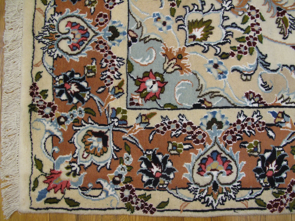 4.3 x 6.5 Genuine Persian Tabriz Rug Wool and Silk Handmade Iran #PIX-26208