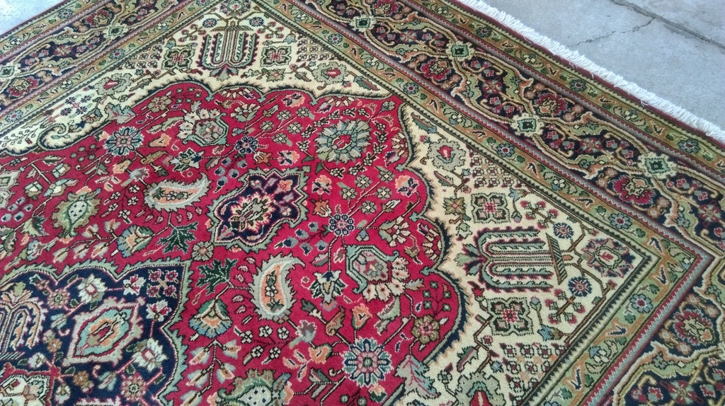 7 x 10 Persian Tabriz Geometric Rug #B-80789