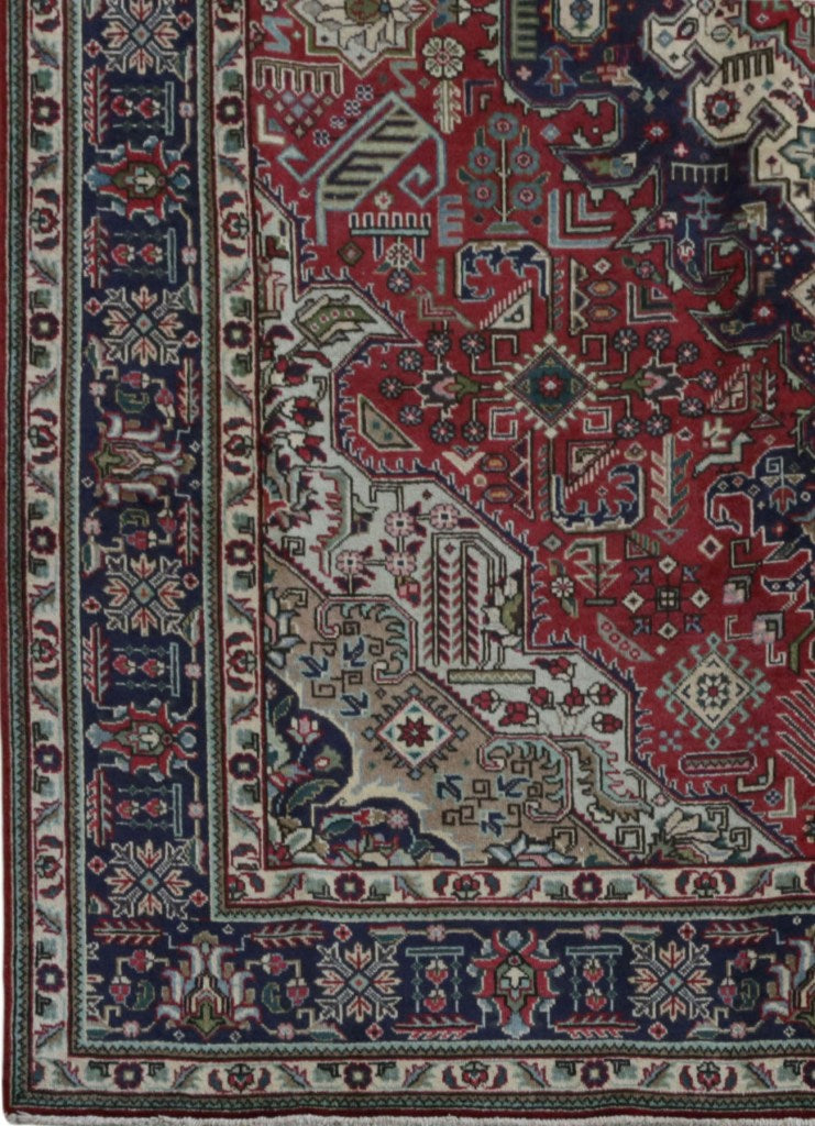 6.9 x 9.2 Persian Tabriz Wool Rug #B-81857