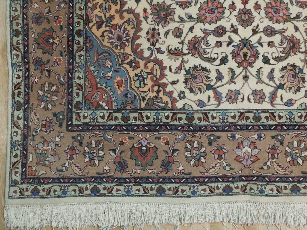 6 x 9 Fine Genuine Persian Tabriz Rug Wool and Silk 400 KPSI #PIX-18138