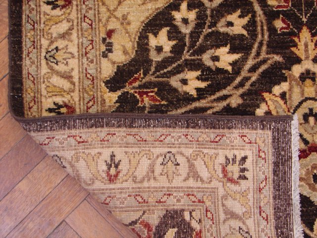 3.10 x 11.10 Wide Runner Natural Wool Dark BROWN #PIX-9932