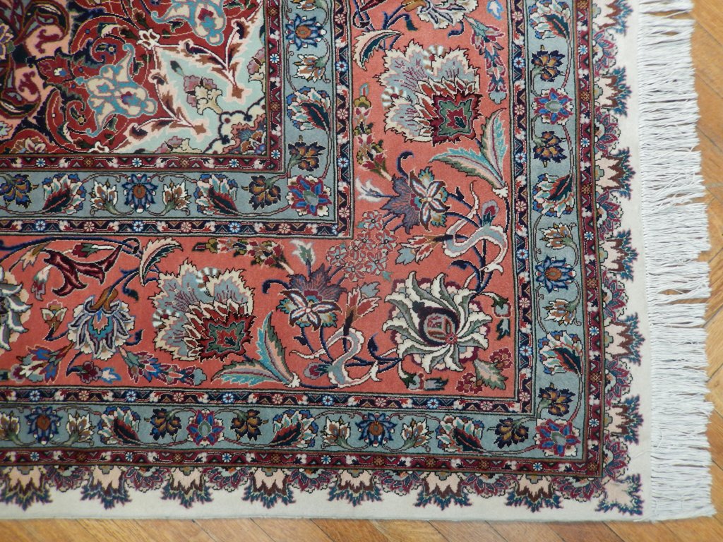 10 x 13 High Quality Authentic Persian Tabriz Rug Handmade Iran Wool and Silk 400 KPSI #PIX-21937