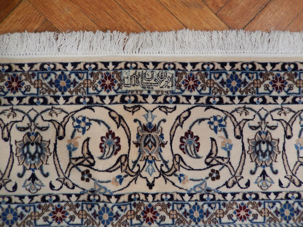 6.8 x 10.2 High Quality Authentic Persian Nain Rug 6 LA Handmade Iran Wool and Silk 500 KPSI Signed Habibian #PIX-22000