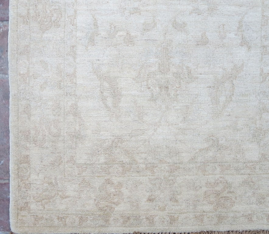 14' Feet Ziglar Handmade Runner Natural Wool Neutral Pale Colors Rug #PIX-25246