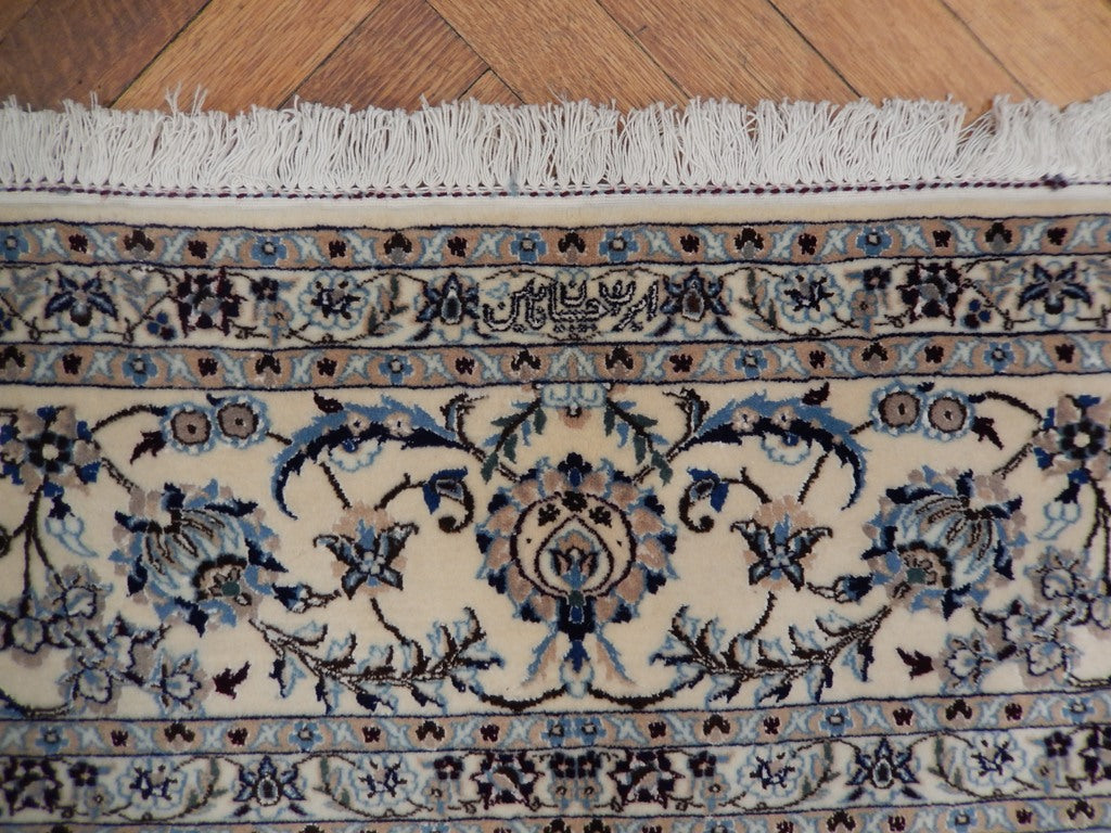 6.9 x 10 Signed Habibian Super Fine Persian Nain Rug 6 LA 500 KPSI Wool and Silk Handmade Iran #PIX-22003