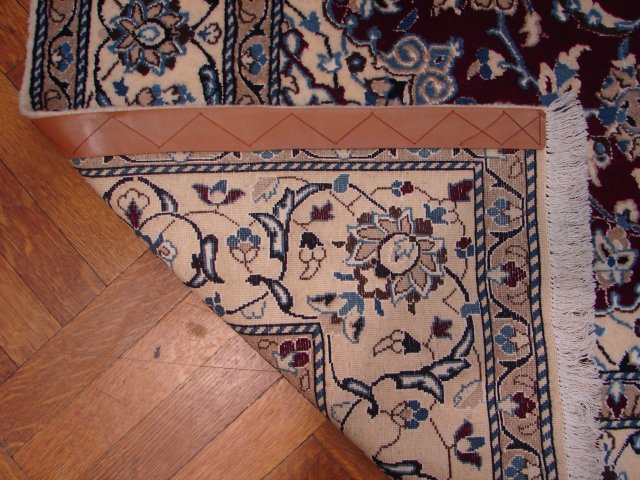 5 x 8 Authentic Persian Nain Rug Wool and Silk Iran #PIX-9494