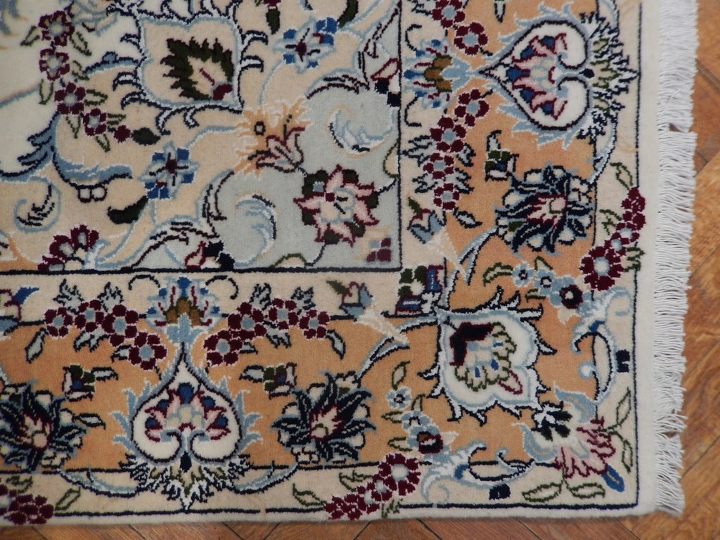 4 x 6.8 Traditional Persian Tabriz Rug Wool Silk #PIX-21757