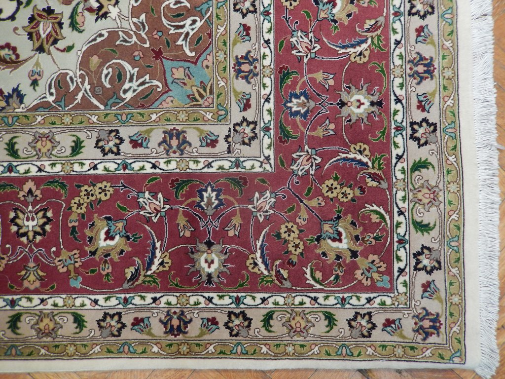 9.9 x 13 Authentic High Quality Persian Tabriz Rug Handmade Iran 400 KPSI Wool and Silk #PIX-21926