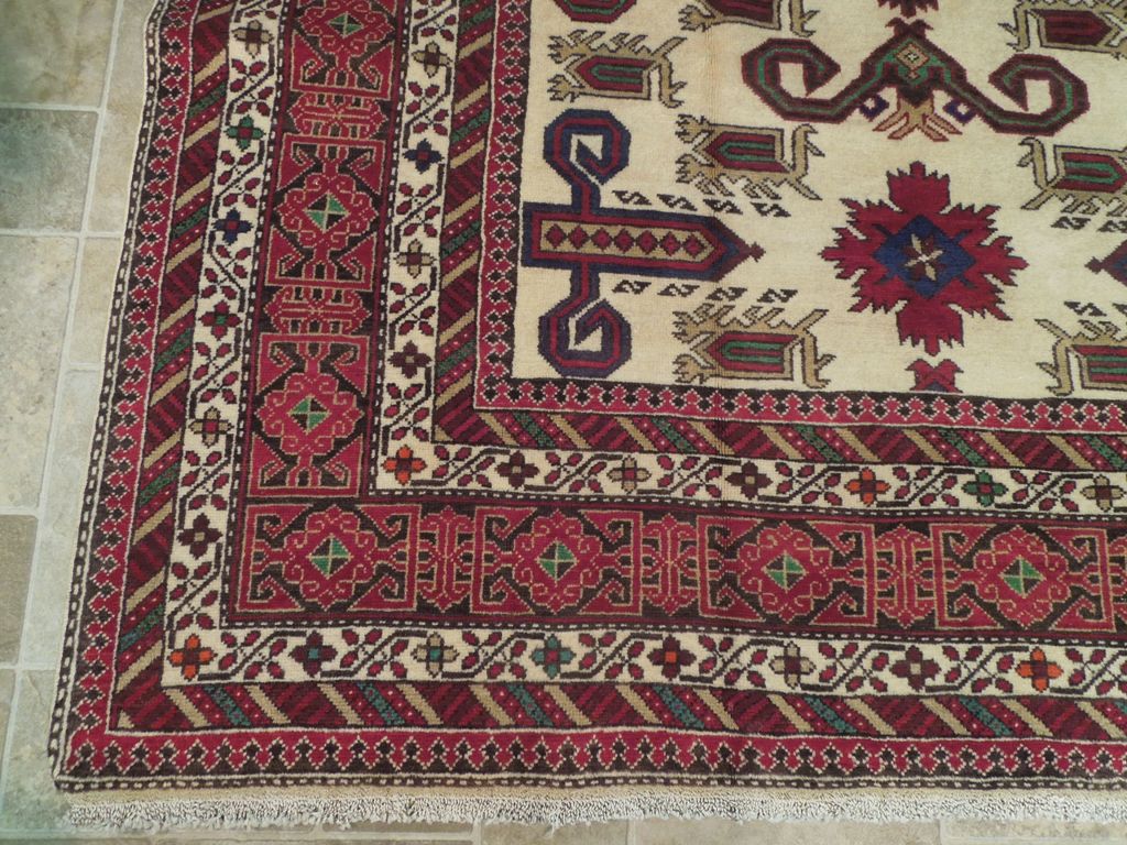 6 x 9.8 Handmade Wool Shirvan Azerbaijan Rug #B-73459