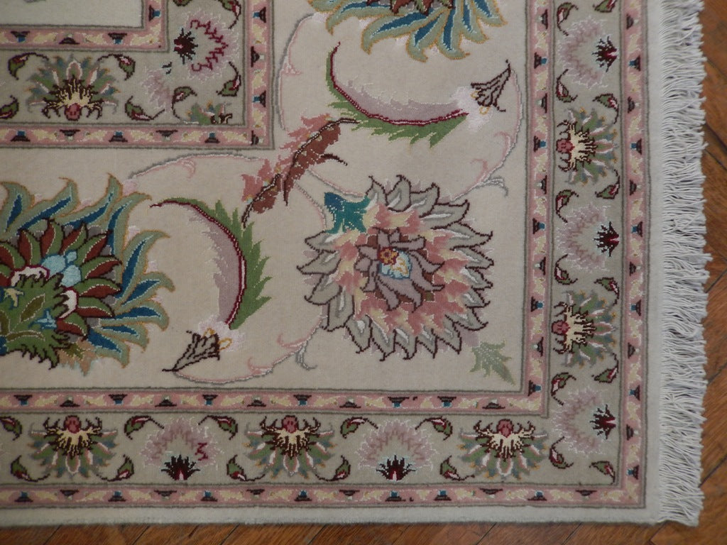 8.2 x 11.2 High Quality authentic Persian Tabriz Rug Handmade Iran Wool and Silk 400 KPSI  All Over Pattern #PIX-21862