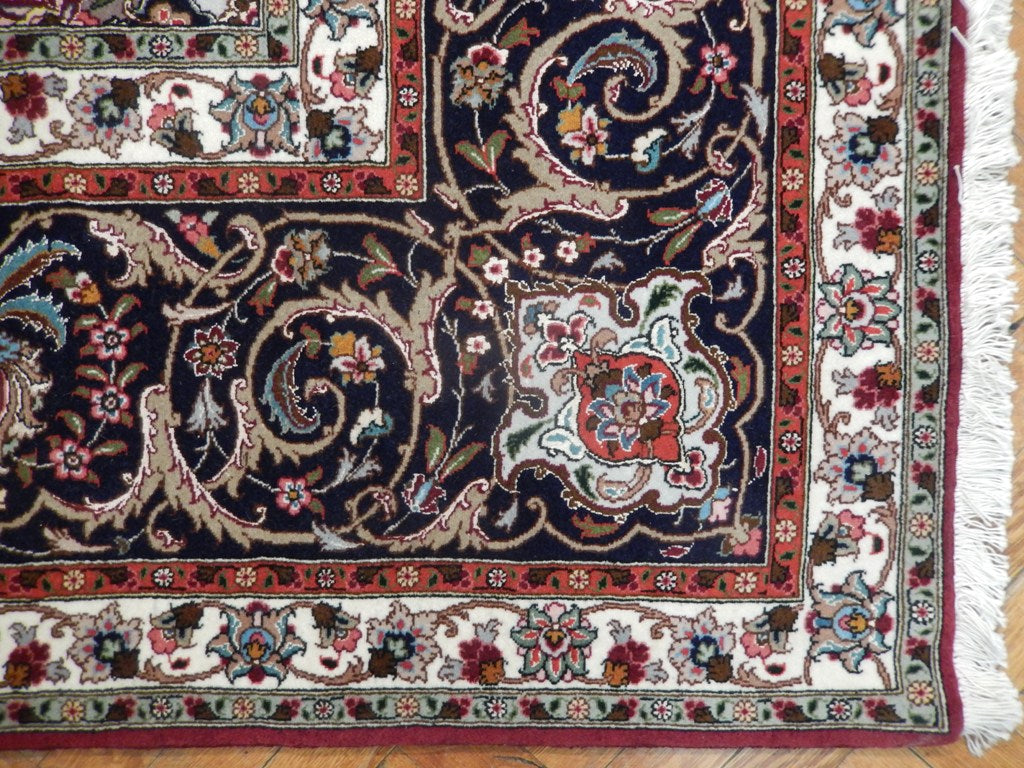 9.8 x 12.10 High Quality Authentic Persian Tabriz Rug Handmade Iran Wool and Silk 400 KPSI #PIX-21871