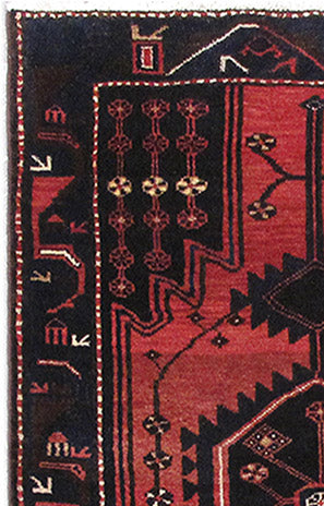 3.5 x 5 Persian Tribal Dark Colors Hamadan #PIX-82663