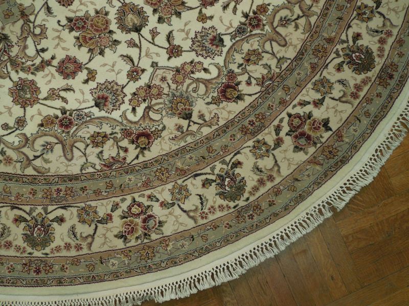 9.2 x 9.2 Feet ROUND Hand-Knotted Fine Rug #PIX-17190