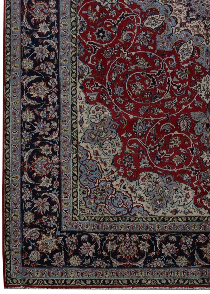 10.8 x 15.1 Authentic Persian Najafabad Esfahan Wool Rug Signed  #B-81110