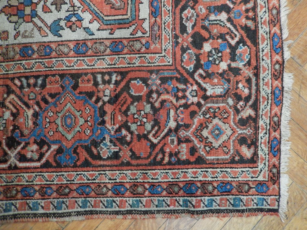 6.5 x 13 Authentic Persian Soltanabad Mahal Rug 1930's #PIX-22878