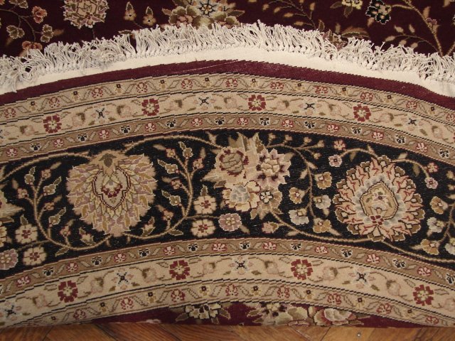 8 x 8 Feet Round Wool and Silk Fine Hand-knotted Rug #PIX-10425