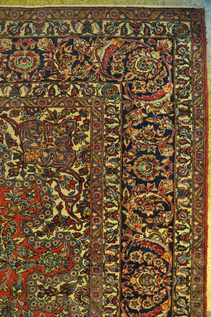 6.11 x 9.10 Genuine Antique Persian Kashan Rug 1940's #PIX-28765