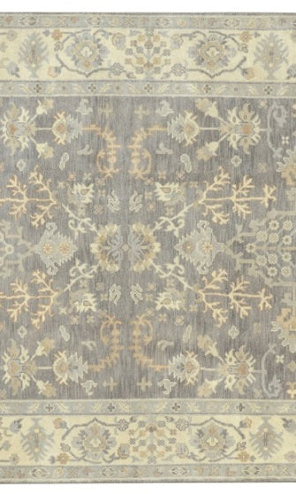 8.2 x 15.9 Rare Size Handmade Wool Rug Neutral Gray #B-78820