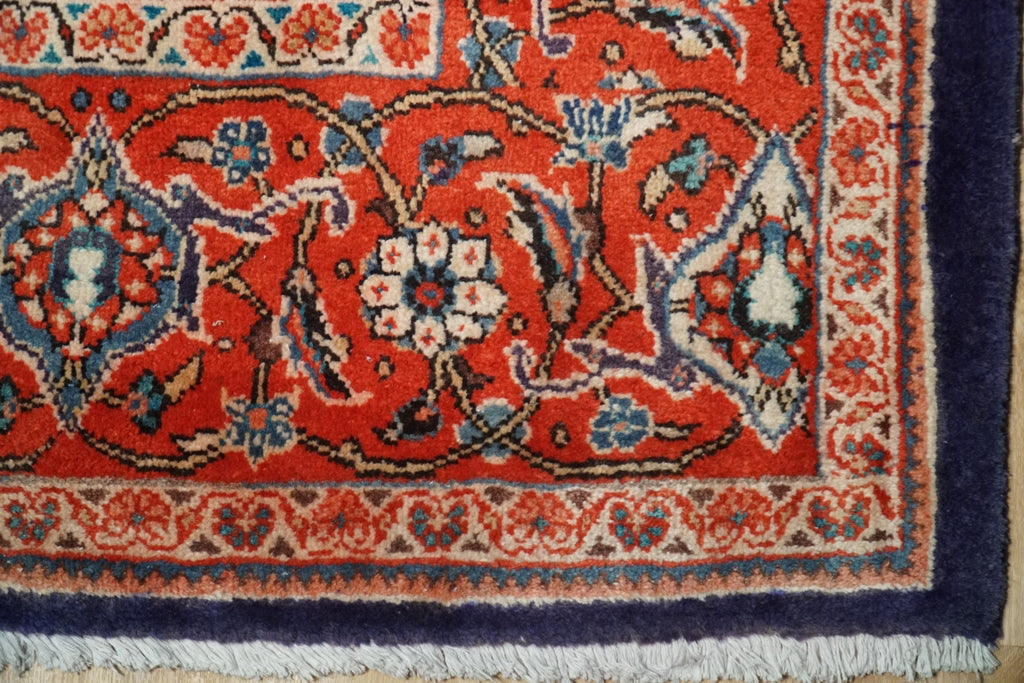 10 x 13 Semi-Antique Persian Herati Sarouk Mahal Rug Blue #B-74768