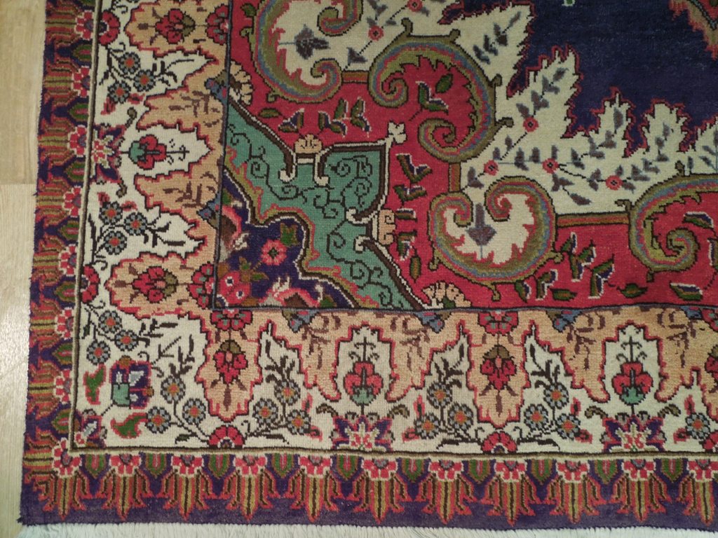 6.6 x 10 Persian Tabriz Wool Rug #B-72845