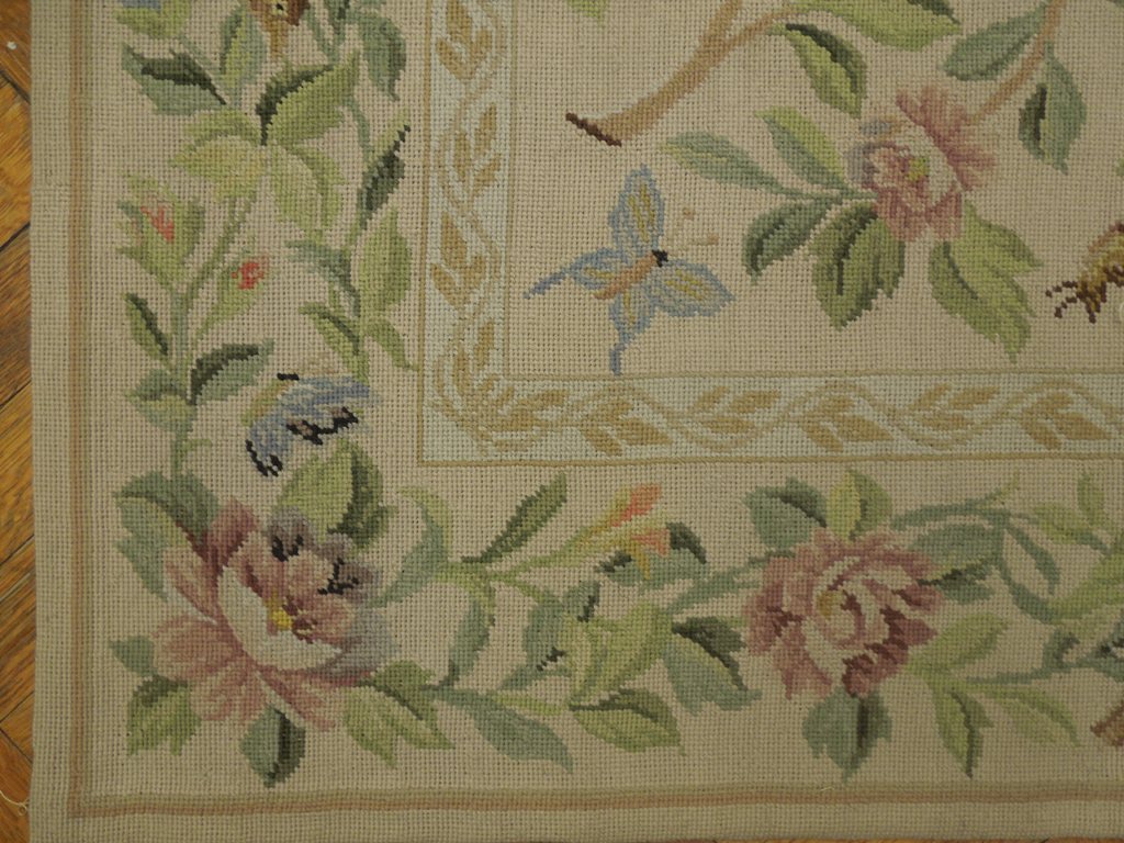 5 x 8 Tapestry Needle Point Rug Birds Flowers #PIX-20698