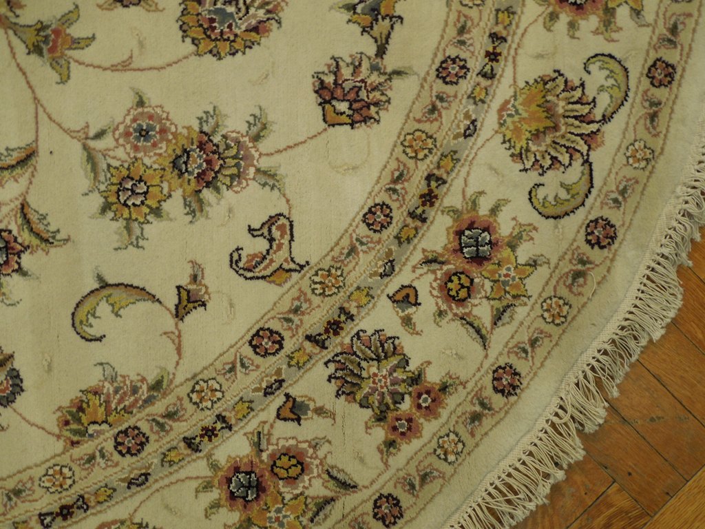 7 x 7 Round High Quality Handmade Rug Wool and Silk #PIX-20879