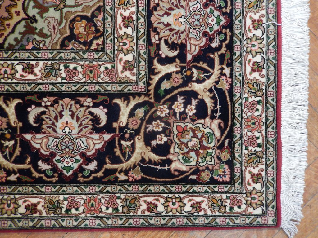 8.4 x 11.7 Authentic Fine Quality Persian Tabriz Carpet Handmade Iran Wool and Silk 400 KPSI #PIX-21866