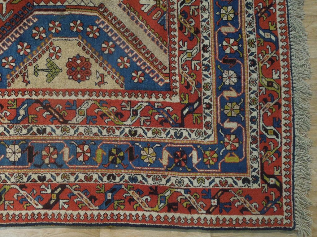 8.9 x 11.3 Genuine Persian Tribal RARE ANTIQUE YALAMEH Rug Wool on Wool #PIX-18182