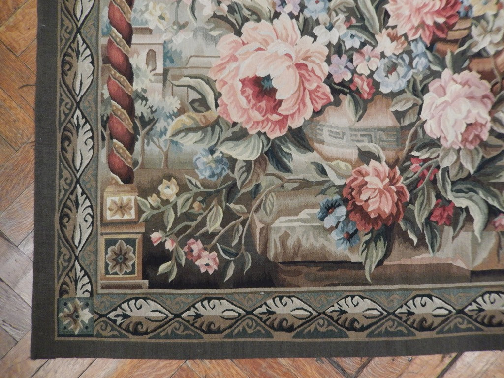 4 x 5.5 Handmade Tapestry Wool Silk Hanging Rug #PIX-22573