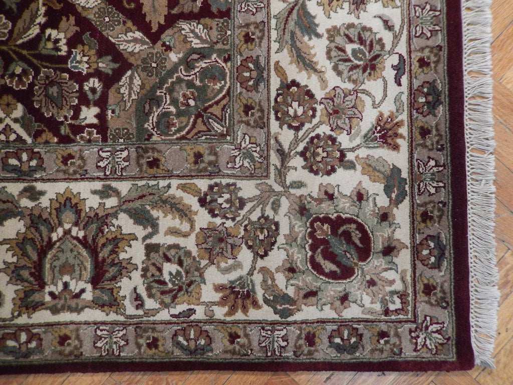 9 x 12 Handmade Jaipur Rug Burgundy #PIX-21893