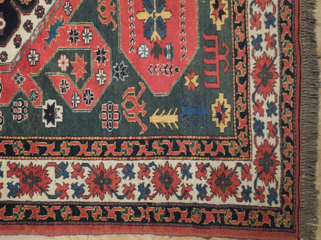 6 x 7 Hand-Knotted Kazak Rug Wool on Wool #PIX-19269