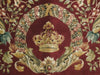 Load image into Gallery viewer, 10.2 x 14 Amazing Handmade Rug French Savanerie Wool Burgundy Gold #PIX-17317