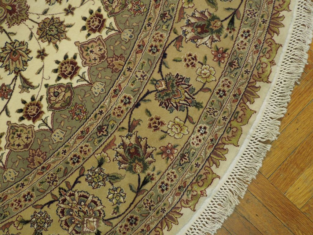 8 x 8 Quality Wool and Silk handmade Rug  #PIX-20858