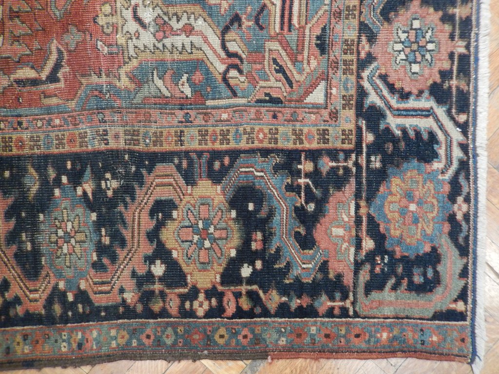 8.9 x 11.8 Authentic Persian Serapi Bakhshayesh Rug 1930's #PIX-22352