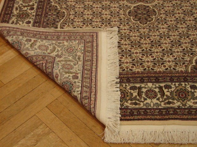5 x 8.3 Authentic Persian Tabriz Mahi Rug Wool and Silk 400 Kpsi #PIX-4739