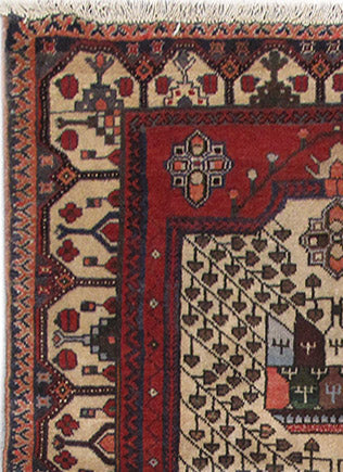 3.4 x 4.9 Persian Tribal Rug #PIX-82695