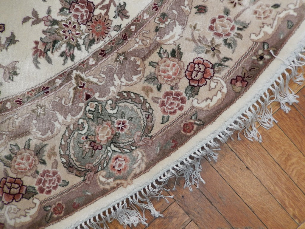 7.0 x 7.0 Feet ROUND Bamboo Silk Handmade Rug #PIX-21087